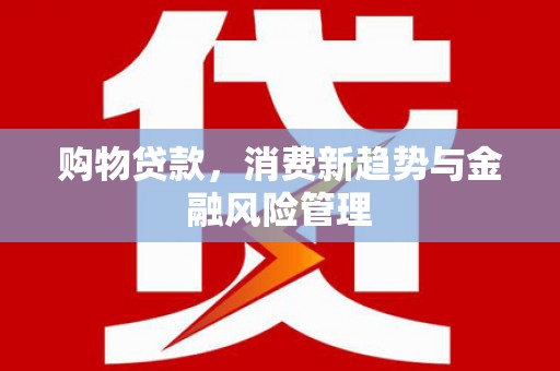 依兰购物贷款，消费新趋势与金融风险管理