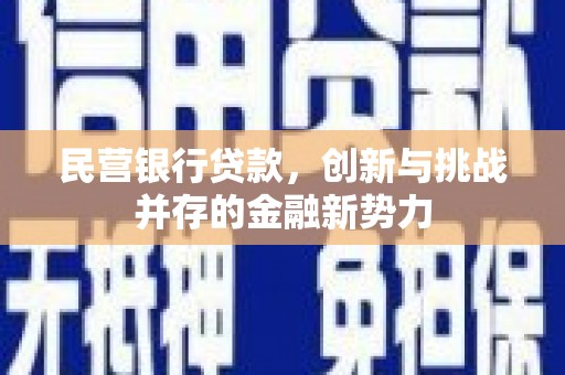 依兰民营银行贷款，创新与挑战并存的金融新势力