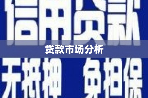 依兰贷款市场分析