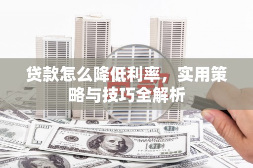 依兰贷款怎么降低利率，实用策略与技巧全解析