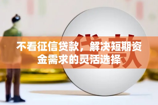 依兰不看征信贷款，解决短期资金需求的灵活选择