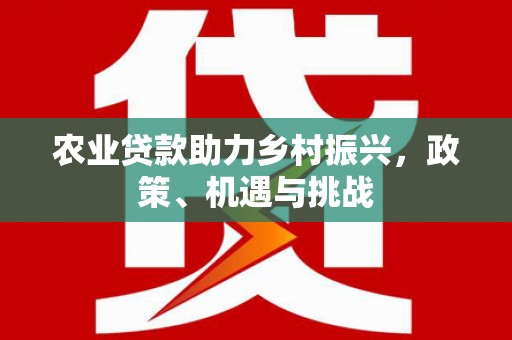 依兰农业贷款助力乡村振兴，政策、机遇与挑战