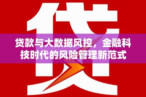 依兰贷款与大数据风控，金融科技时代的风险管理新范式