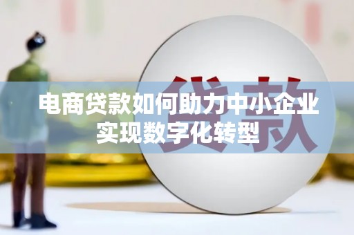 依兰电商贷款如何助力中小企业实现数字化转型