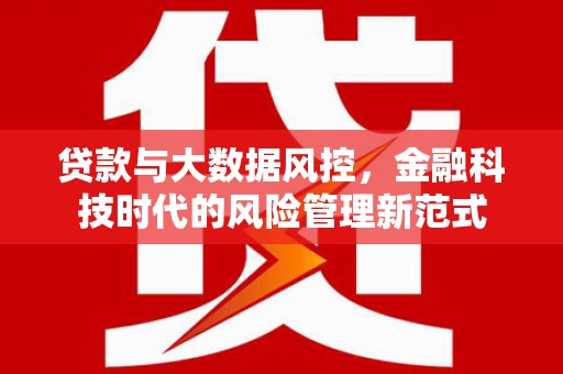依兰贷款与大数据风控，金融科技时代的风险管理新范式