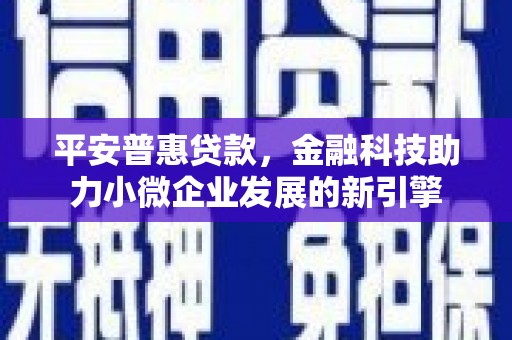依兰平安普惠贷款，金融科技助力小微企业发展的新引擎