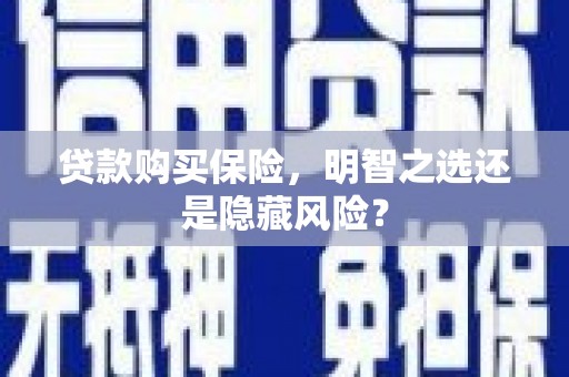 依兰贷款购买保险，明智之选还是隐藏风险？