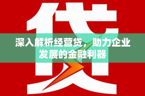 依兰深入解析经营贷，助力企业发展的金融利器