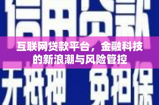 依兰互联网贷款平台，金融科技的新浪潮与风险管控