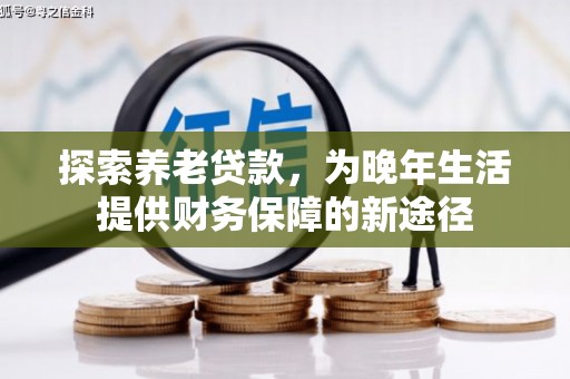 依兰探索养老贷款，为晚年生活提供财务保障的新途径