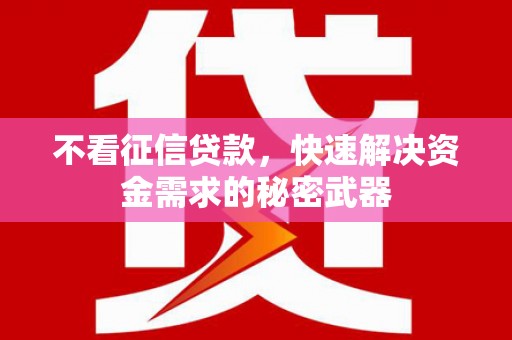 依兰不看征信贷款，快速解决资金需求的秘密武器