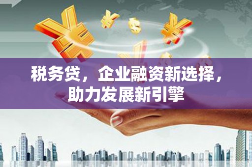 依兰税务贷，企业融资新选择，助力发展新引擎