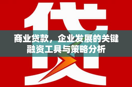 依兰商业贷款，企业发展的关键融资工具与策略分析