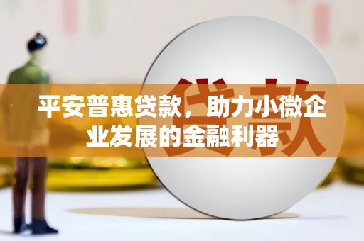 依兰平安普惠贷款，助力小微企业发展的金融利器