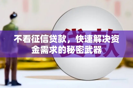 依兰不看征信贷款，快速解决资金需求的秘密武器