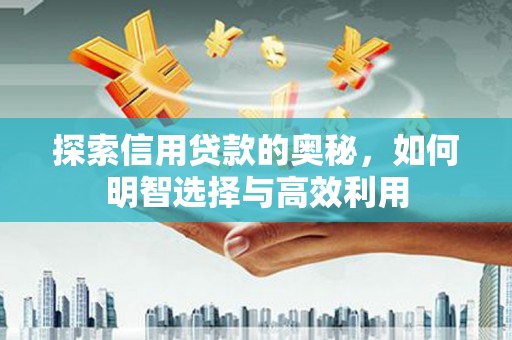 依兰探索信用贷款的奥秘，如何明智选择与高效利用