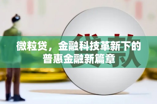 依兰微粒贷，金融科技革新下的普惠金融新篇章