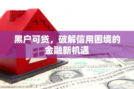 依兰黑户可贷，破解信用困境的金融新机遇