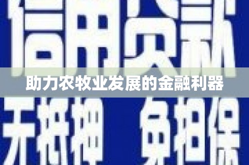 依兰助力农牧业发展的金融利器