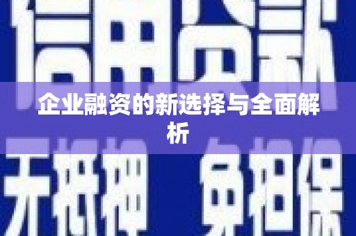 依兰企业融资的新选择与全面解析