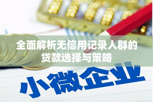 依兰全面解析无信用记录人群的贷款选择与策略