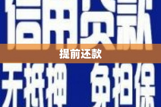依兰提前还款