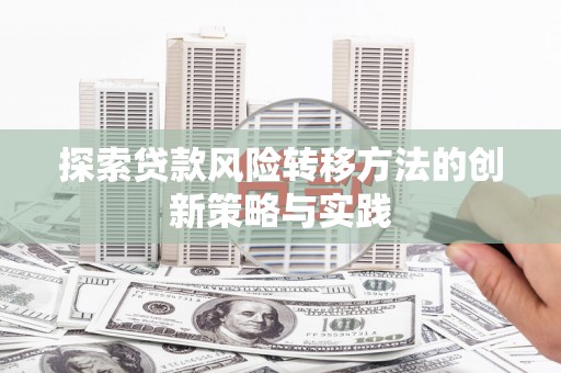 依兰探索贷款风险转移方法的创新策略与实践